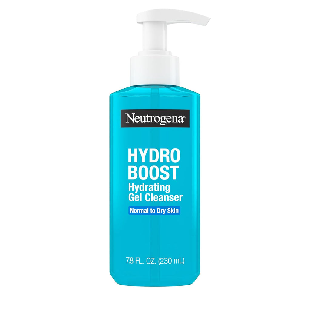 Hydro Boost Hydrating Face Wash & Makeup Remover, Gentle Facial Cleanser Gel with Hyaluronic Acid, Locks Moisture for Soft Supple Skin, Hypoallergenic, Oil-Free, Soap-Free, 7.8 Fl Oz