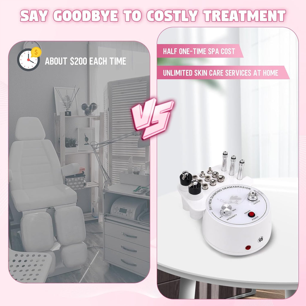 【3 in 1 】Microdermabrasion Machine,  Professional Diamond Dermabrasion Facial Devices at Home