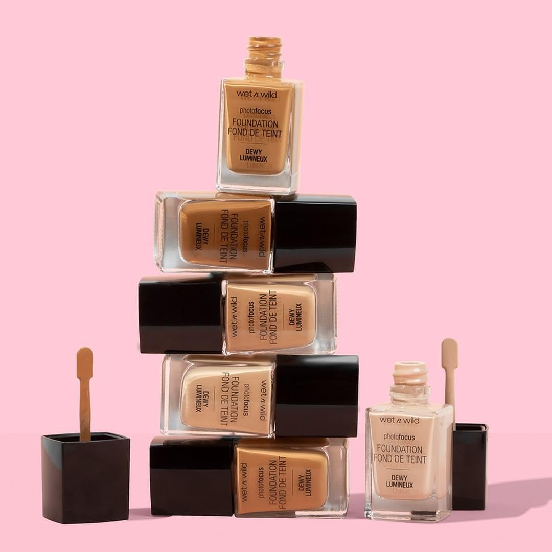 Photo Focus Dewy Liquid Foundation Makeup, Soft Beige (Packaging May Vary)