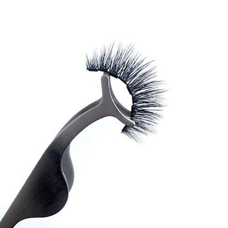 Faux Mink Magnetic Eyelashes Diva Lash, Single Lash for Use with Magnetic Eyeliner, 5 Magnet False Eyelashes Magnetic Lashes (Lashes + Magnetic Eyeliner)