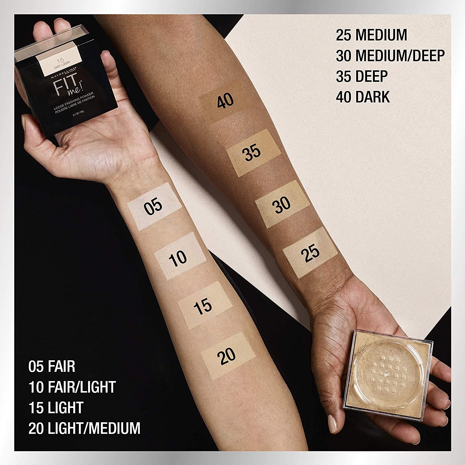 Fit Me Loose Finishing Powder, Fair, 1 Count (Pack of 2)