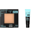 Fit Me Matte + Poreless Pressed Powder Face Makeup & Primer Bundle with Powder, 1 Count and Primer, 1 Count