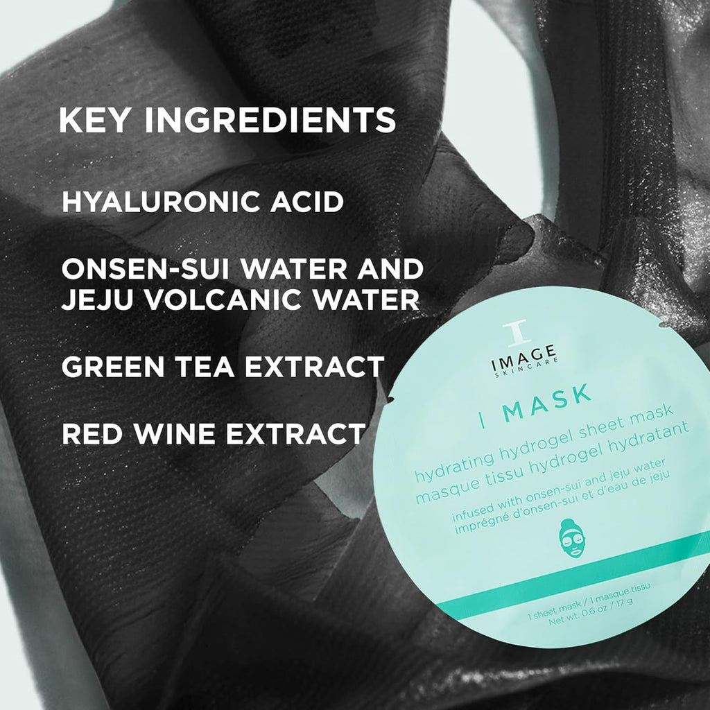 IMAGE Skincare, I MASK Hydrating Hydrogel Sheet Mask, Hyaluronic Acid Hydro Facial Mask, Refreshing, Hydrating and Soothing