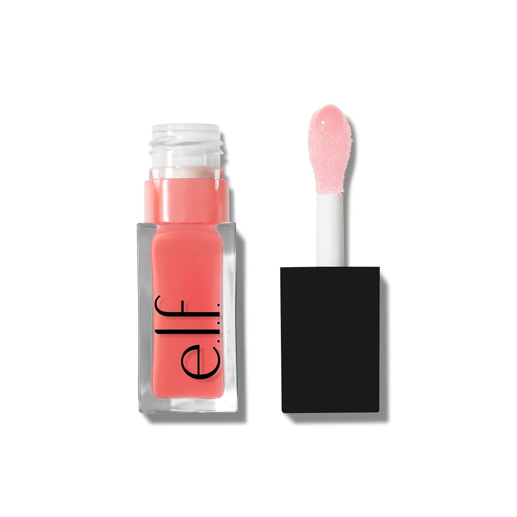 Glow Reviver Lip Oil, Nourishing Tinted Lip Oil for a High-Shine Finish, Infused with Jojoba Oil, Vegan & Cruelty-Free, Pink Quartz