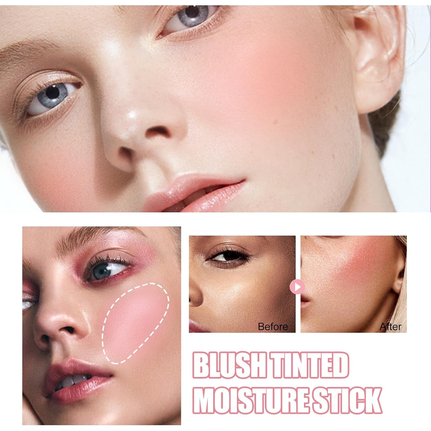 Rare Beauty Cream Blush Stick - Natural, Waterproof, Long Lasting Powder Blusher - on the Go Blush Brushes, Suitable for All Skin Types (Red)