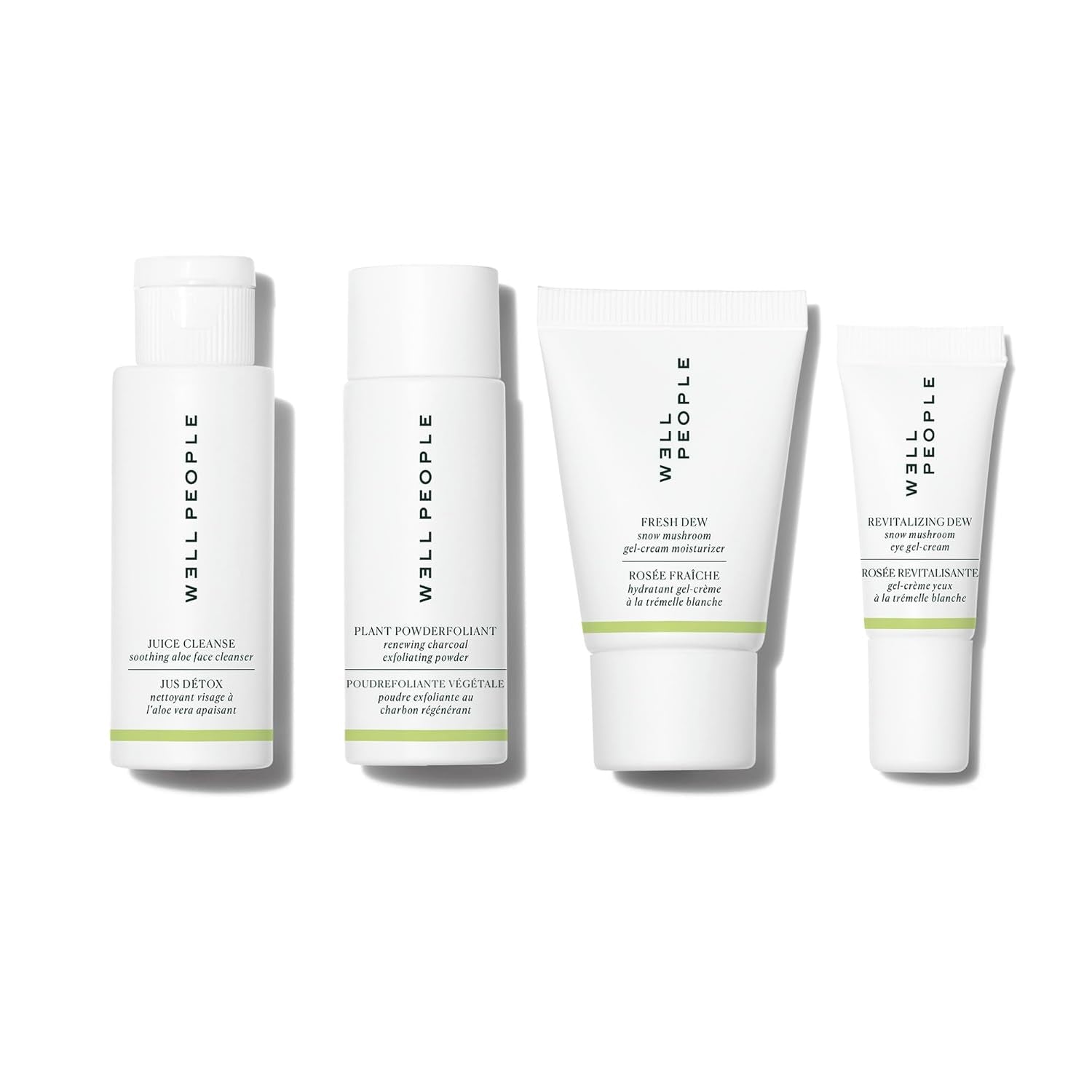 Plant Power Skincare Starter Mini Set, Step-By-Step Skincare Kit for Cleansing, Hydrating, Exfoliating & Nourishing, Vegan & Cruelty-Free