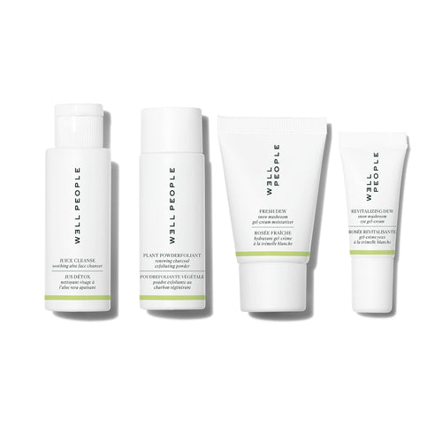 Plant Power Skincare Starter Mini Set, Step-By-Step Skincare Kit for Cleansing, Hydrating, Exfoliating & Nourishing, Vegan & Cruelty-Free
