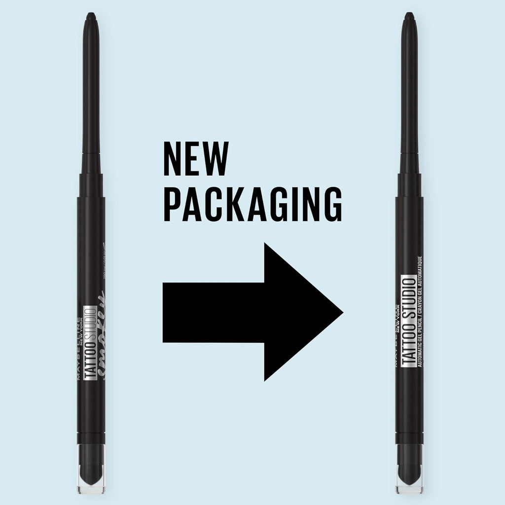 Tattoo Studio Automatic Gel Pencil Waterproof Eyeliner, Blendable, Smudge Resistant, Matte Eyeliner for up to 36HR Wear, Expressotini (Smokey Brown), Packaging May Vary