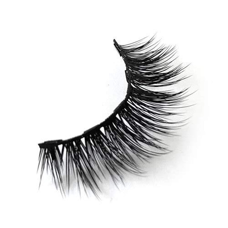 Faux Mink Magnetic Eyelashes Diva Lash, Single Lash for Use with Magnetic Eyeliner, 5 Magnet False Eyelashes Magnetic Lashes (Lashes + Magnetic Eyeliner)