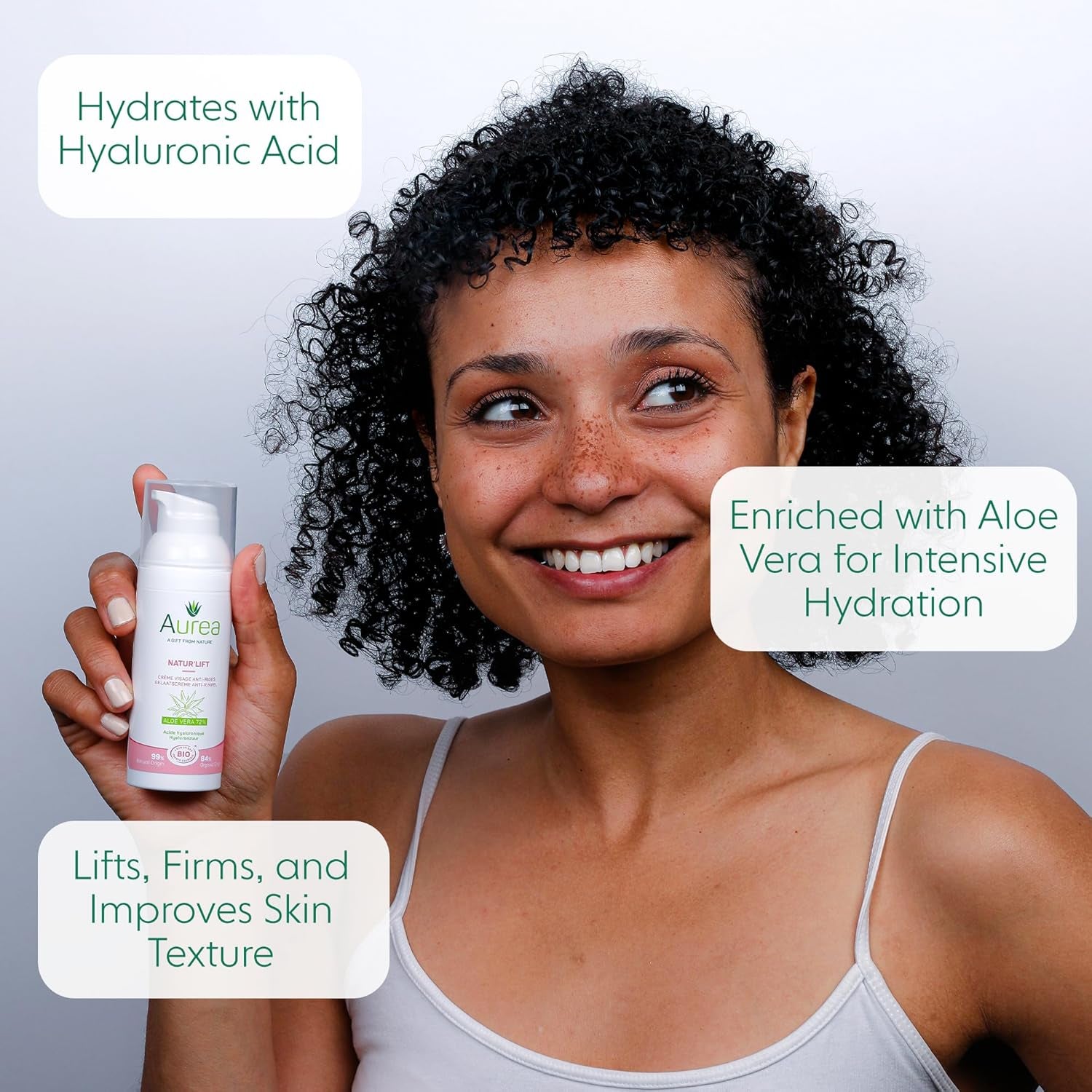 Natur' Lift Face Cream - Improves the Skin'S Texture - Contains Hyaluronic Acid - Toning and Firming Effect - Moisturizes and Restores Your Skin - Suitable for All Skin Type - 1.4 Oz