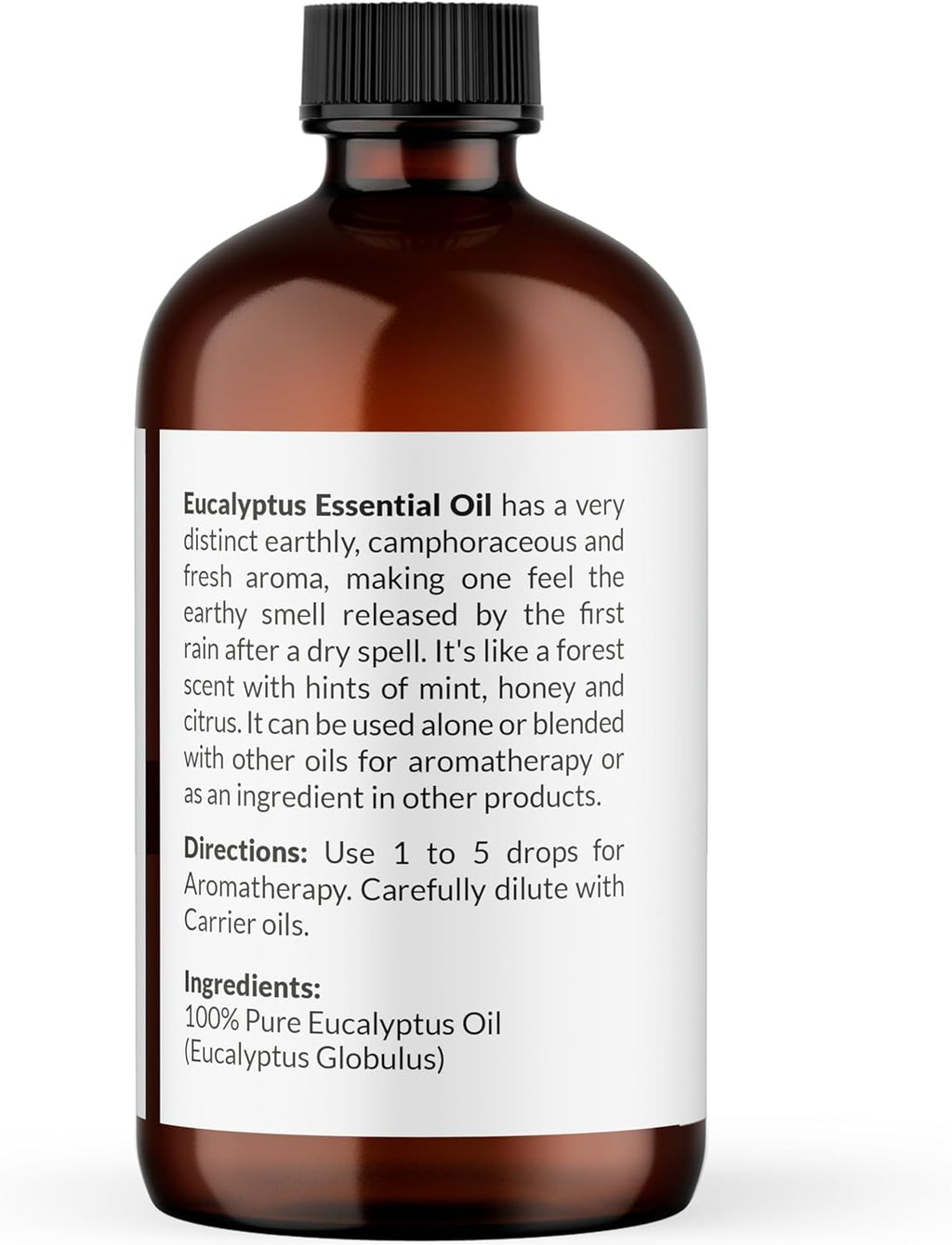 Essential Oil with Glass Dropper - 100% Pure and Natural - Essential Oils for Diffuser, Aromatherapy, Soap and Candle Making, Eucalyptus Essential Oil, Eucalyptus Oil, 4 Fl Oz