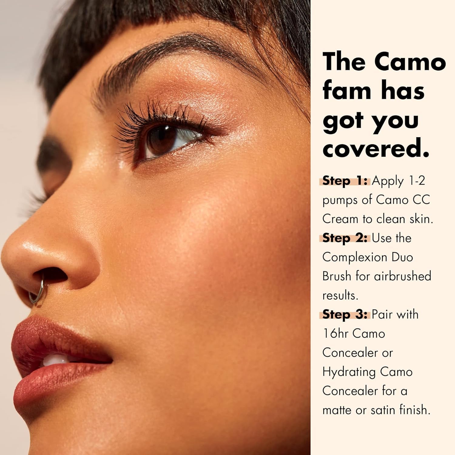 Camo CC Cream, SPF 30 Color-Correcting Medium-To-Full Coverage Face Foundation, Delivers an Airbrushed Finish, Vegan & Cruelty-Free, Fair 120 N
