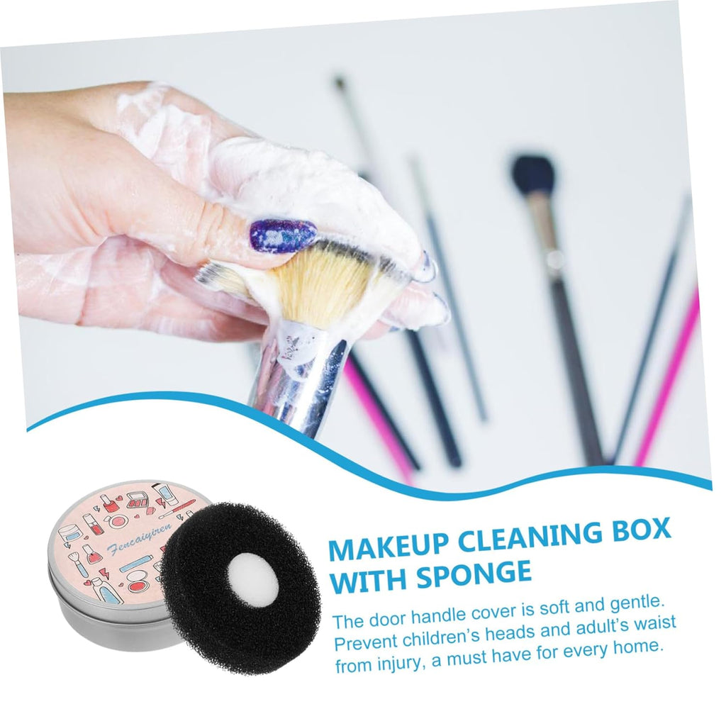 Makeup Brush Cleaning Box Sponges Brush Cleaner Rinsing Box for Women Makeup Cleaning Tools and Supplies