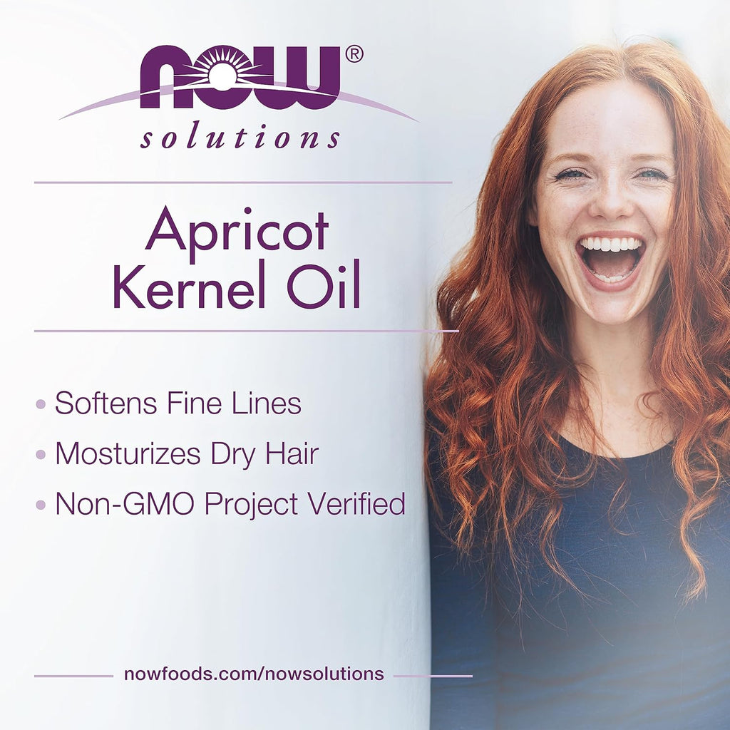 Solutions, Apricot Kernel Oil, Hair Moisturizer, Rejuvenating Skin Oil, Softens Fine Lines, 16-Ounce
