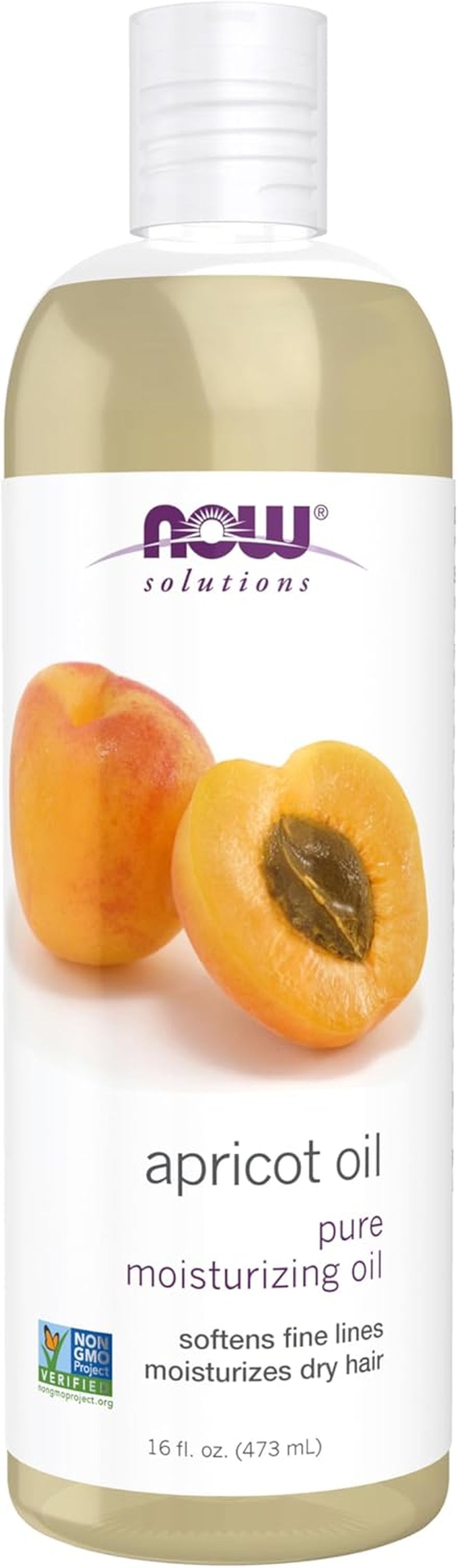 Solutions, Apricot Kernel Oil, Hair Moisturizer, Rejuvenating Skin Oil, Softens Fine Lines, 16-Ounce
