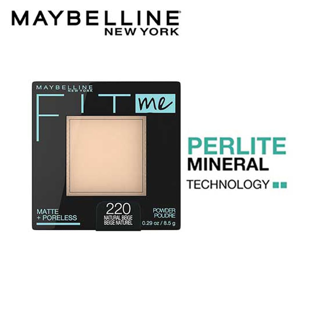 Fit Me Matte + Poreless Pressed Powder Face Makeup & Primer Bundle with Powder, 1 Count and Primer, 1 Count
