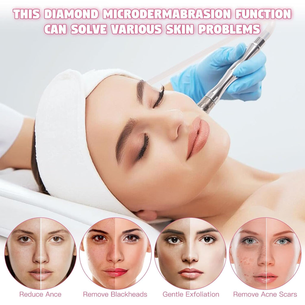 【3 in 1 】Microdermabrasion Machine,  Professional Diamond Dermabrasion Facial Devices at Home