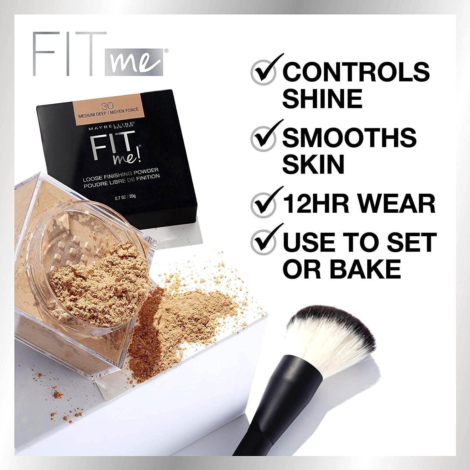 Fit Me Loose Finishing Powder, Fair, 1 Count (Pack of 2)