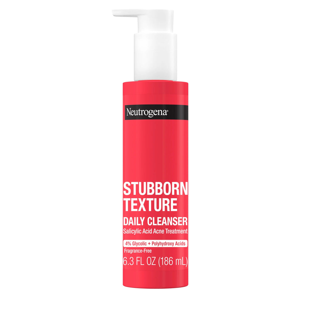Neutrogena Stubborn Texture Daily Acne Facial Cleanser, 6.3 Fl. Oz (Set of 2)