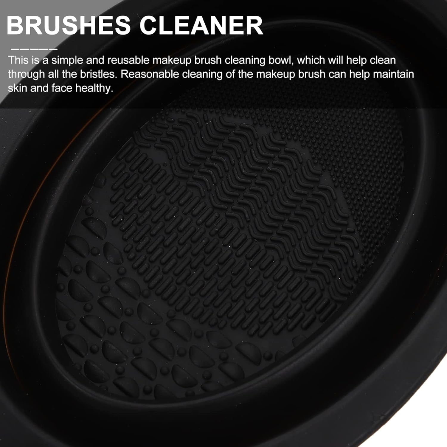 Silicone Makeup Brush Cleaning Pad and Bowl 5.78X4.33 Inch Handheld Beauty Tool Cleaner for Eyeshadow Brow Brushes and Makeup Accessories