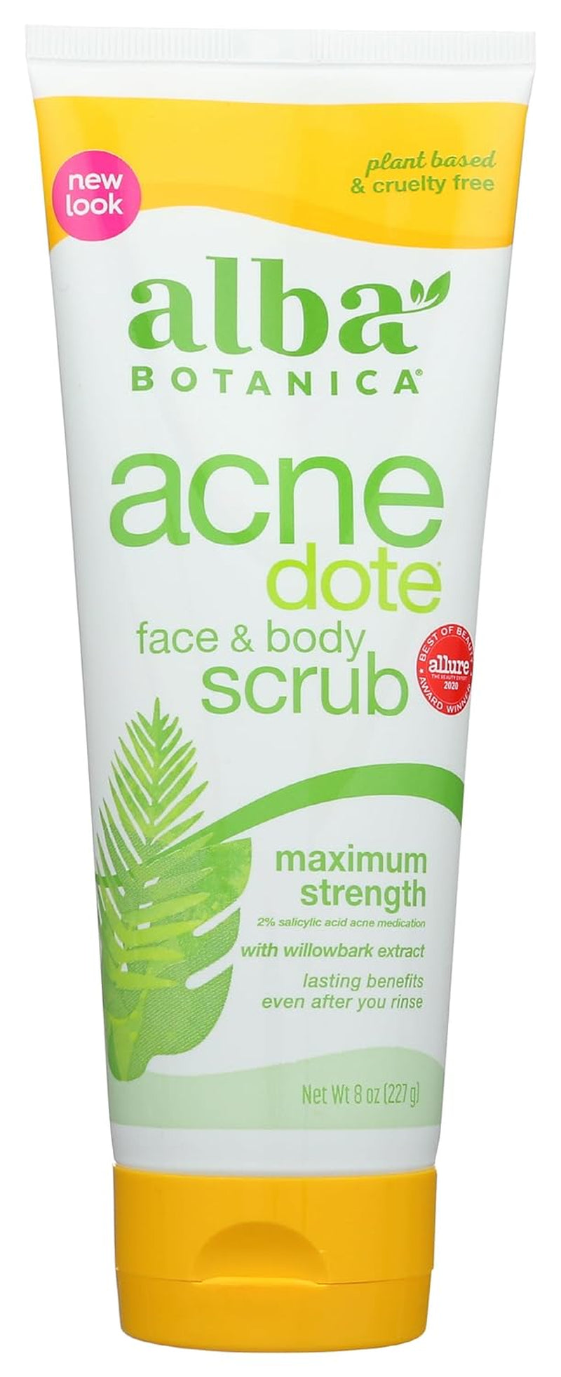 Acnedote Maximum Strength Face & Body Scrub for Acne Treatment, Blackhead Scrub, 8 Oz