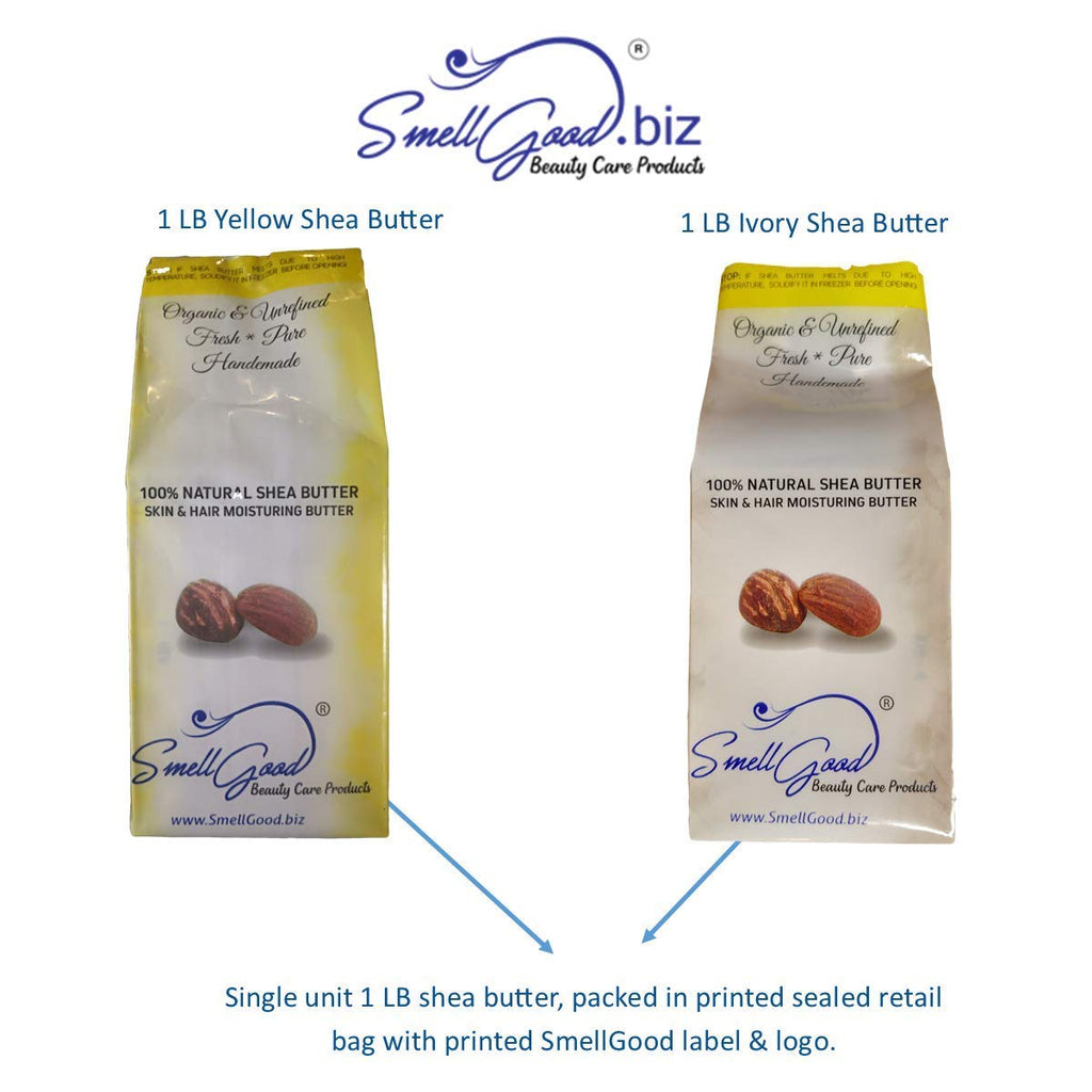 Raw Unrefined Ivory Shea Butter TOP Grade from Ghana 5 Lbs- SOFT