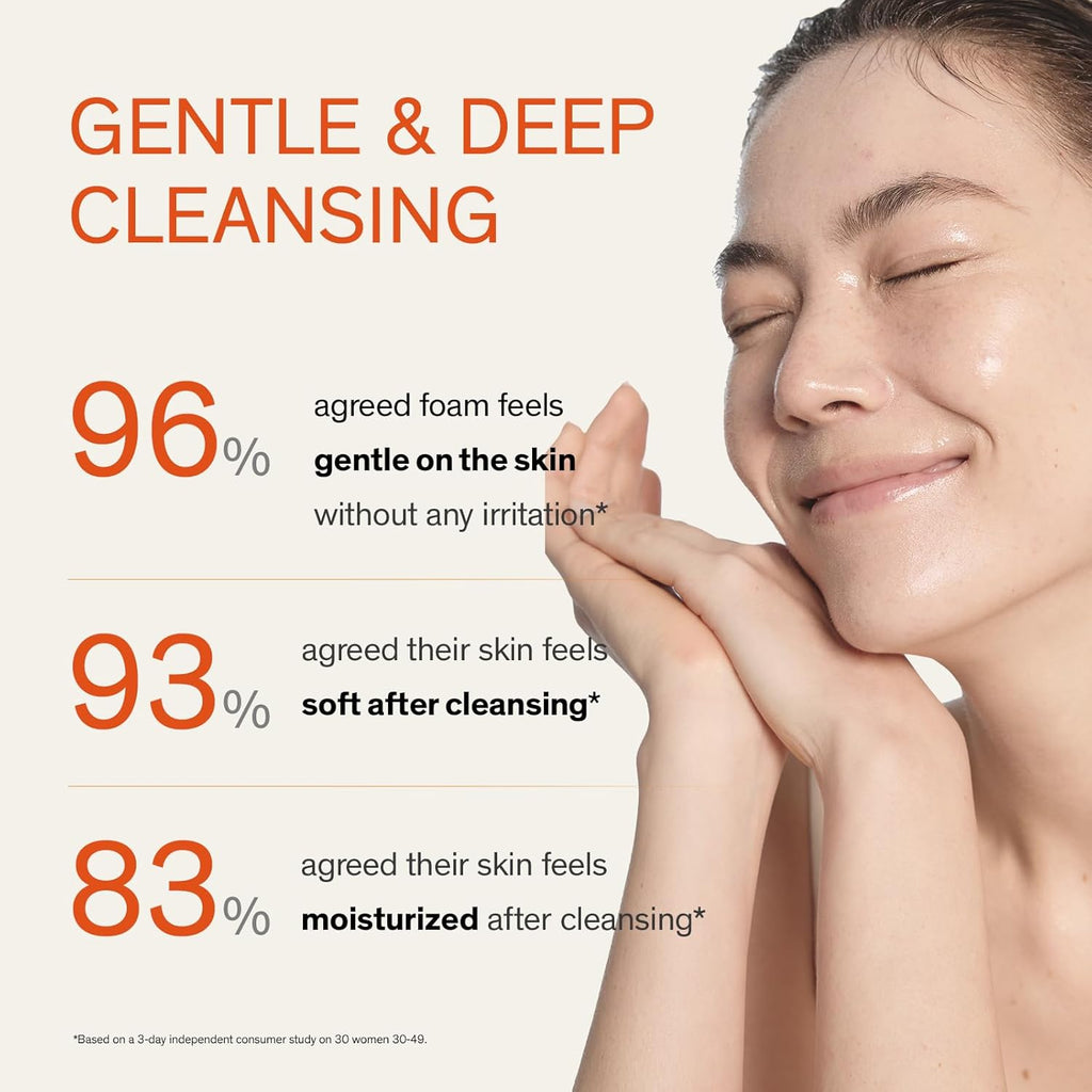 Gentle Cleansing Foam – Hydrating Daily Gel-To-Foam Facial Cleanser with Korean Herbal Ingredients Removes Makeup, Dirt & Impurities, Softens & Refreshes Skin Korean Skincare Face Wash