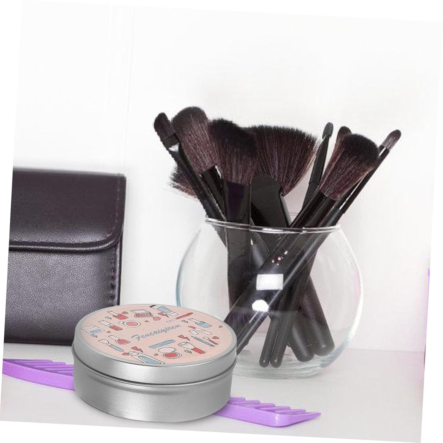 Makeup Brush Cleaning Box Sponges Brush Cleaner Rinsing Box for Women Makeup Cleaning Tools and Supplies
