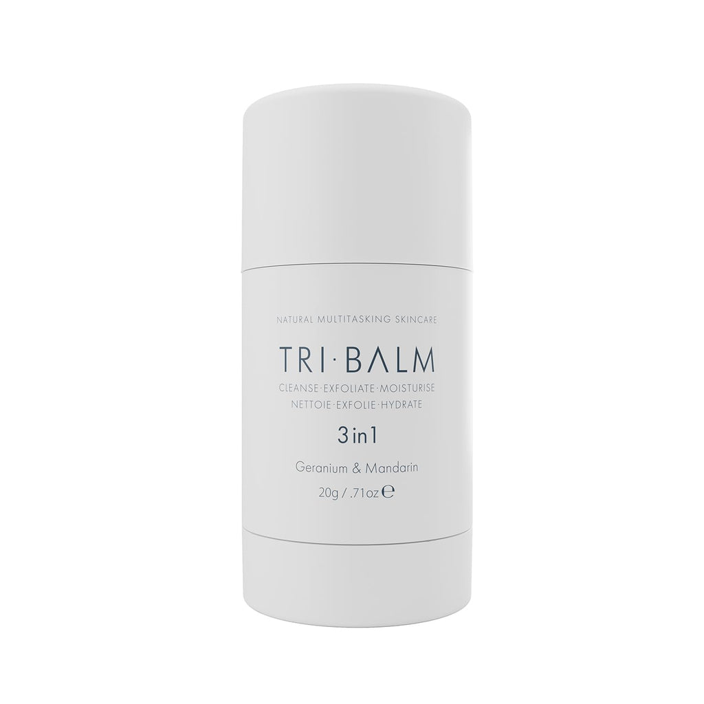 | Tri-Balm Stick 3 in 1 Facial Balm 20G | Facial Cleanser, Facial Exfoliant, & Facial Moisturize | All Natural Skin Care (0.7 Oz)
