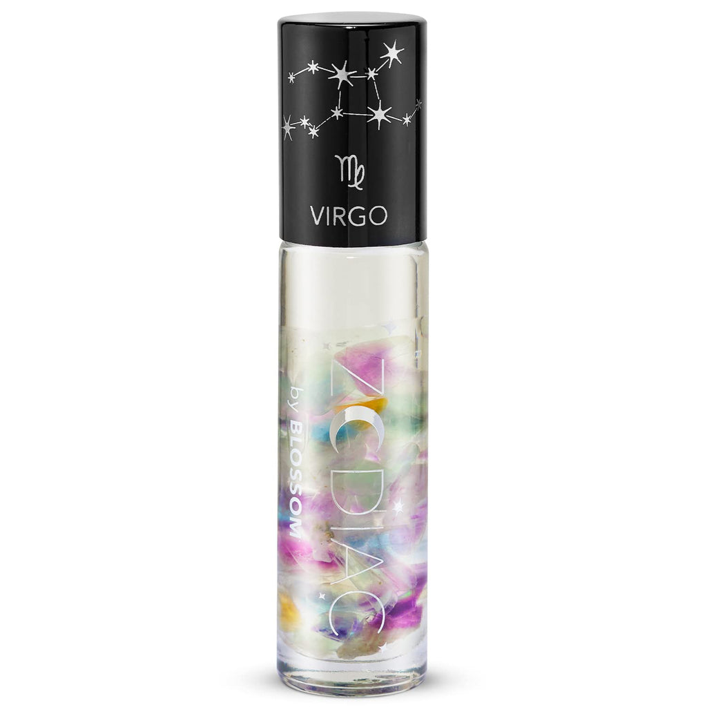 Lip Gloss Zodiac Sign Vanilla Scented Roll-On Lip Gloss, Moisturizing + Hydrating with Zodiac Crystals, Made in USA, 0.20Oz, Virgo