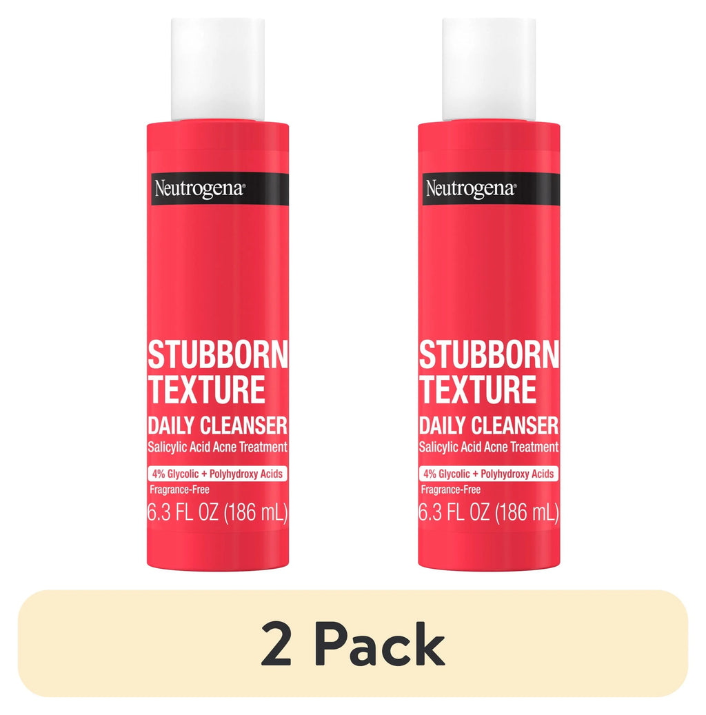 Neutrogena Stubborn Texture Daily Acne Facial Cleanser, 6.3 Fl. Oz (Set of 2)