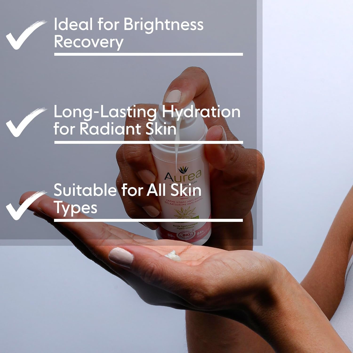 Natur' Lift Face Cream - Improves the Skin'S Texture - Contains Hyaluronic Acid - Toning and Firming Effect - Moisturizes and Restores Your Skin - Suitable for All Skin Type - 1.4 Oz