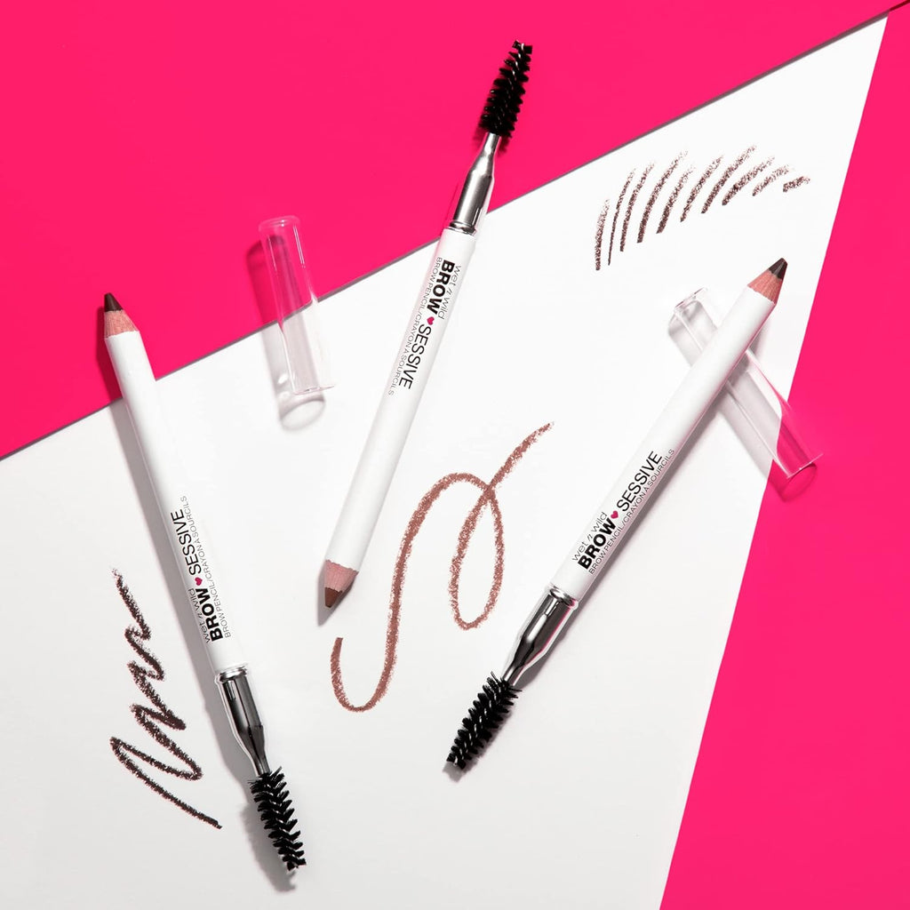 Brow-Sessive Brow Pencil, Ultra-Precise Dual Ended Spoolie Brush for Perfect Buidlable Blendable Shaping, Natural Lasting Shades for Every Brow, Cruelty-Free & Vegan - Taupe(Packaged)